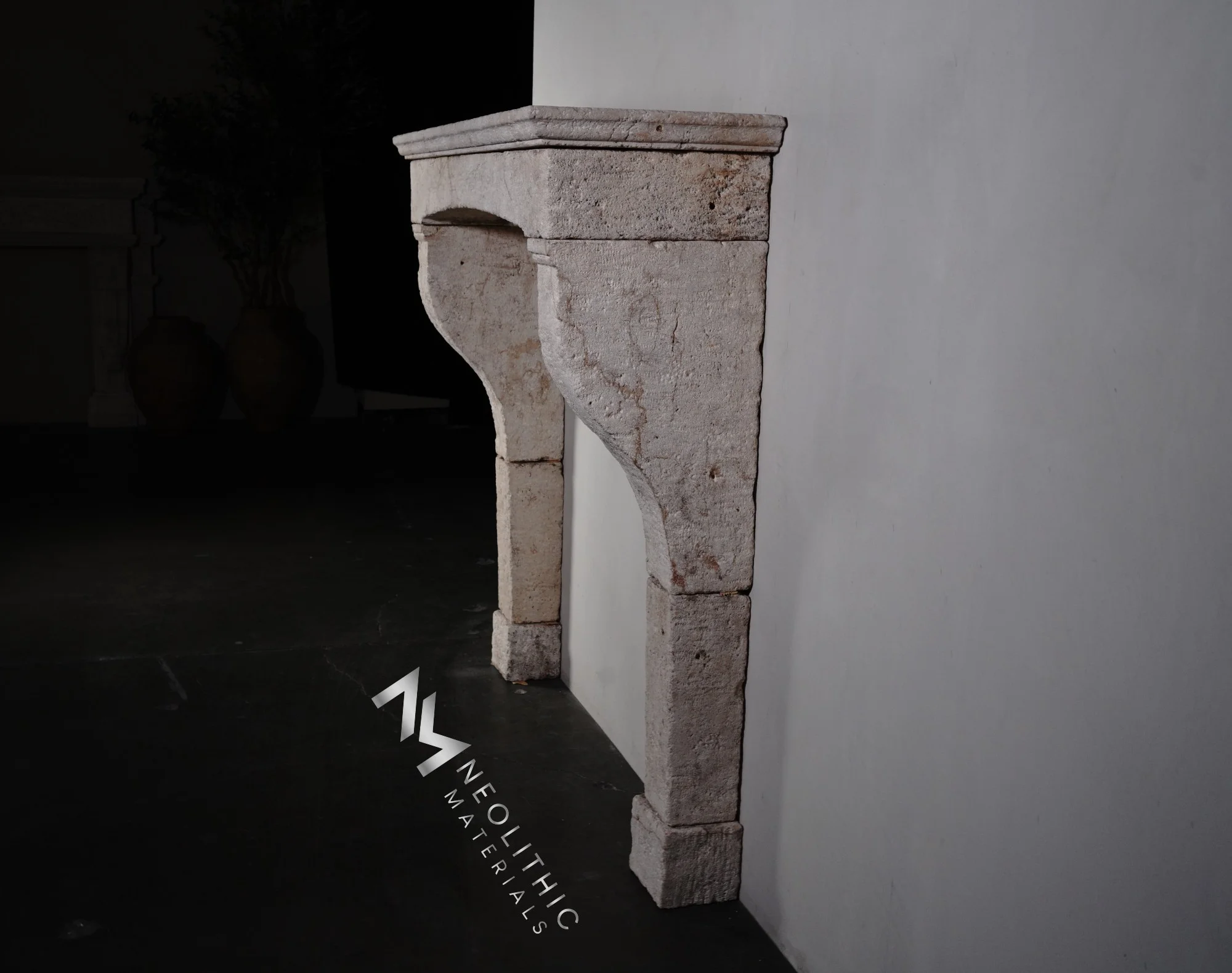 Reclaimed Limestone Mantel - Image 4